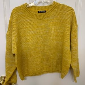 Mustard yellow cropped sweater